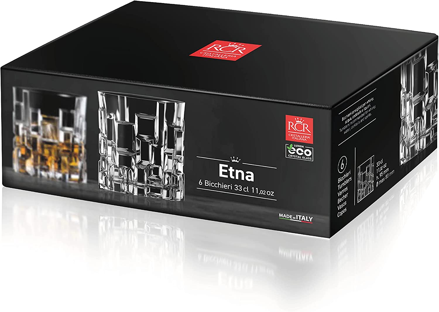 RCR etna dof tumbler set of 6 - 33cl